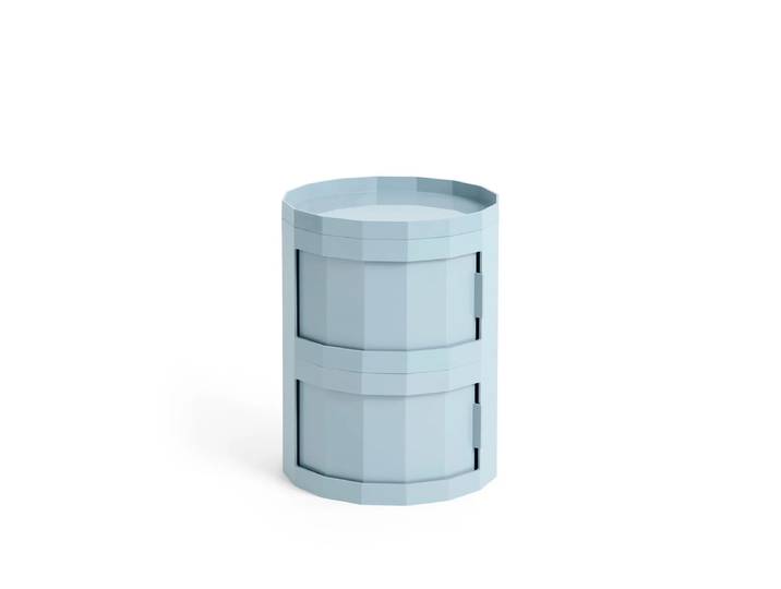 HAY - Facet Cabinet 20 mit Füssen und Rollen, misty blue