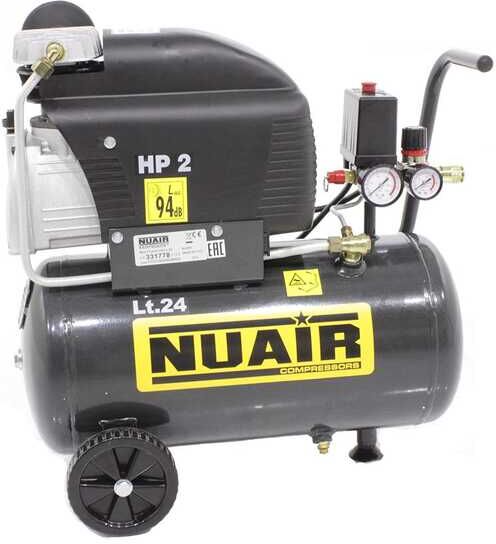 Nuair FC2/24 - Compressore aria elettrico monofase - Motore 2 HP - 24 lt