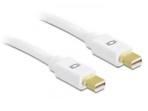 Delock Mini-DisplayPort Anschlusskabel Mini DisplayPort Stecker 1m Weiß 82794 4K UHD, vergoldete Steckkontakte DisplayPort-Kabel