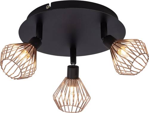 Brilliant Dalma 21034/76 Deckenstrahler Halogen G9 99W Schwarz, Kupfer