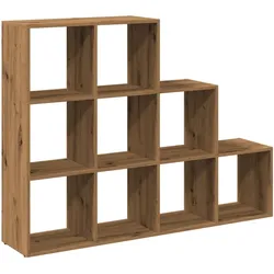 vidaXL Raumteiler-Bücherregal 3 Stufen Artisan-Eiche 137,5x29x103,5 cm