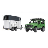 02592 Land Rover Defender mit Pferdeanhänger, Modellfahrzeug mit einem Pferd