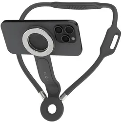 Fixed Creator Neck Phone Holder mit MagSafe-Unterstützung, grau, Smartphone Halterung, Grau