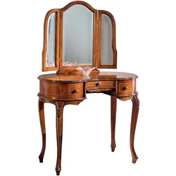 Frisiertisch mit Nussbaum furniert Barock Design