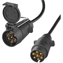 ProPlus Verlängerungskabe mit Stecker und Steckdose 7-polig, Elektronikkabel + Stecker