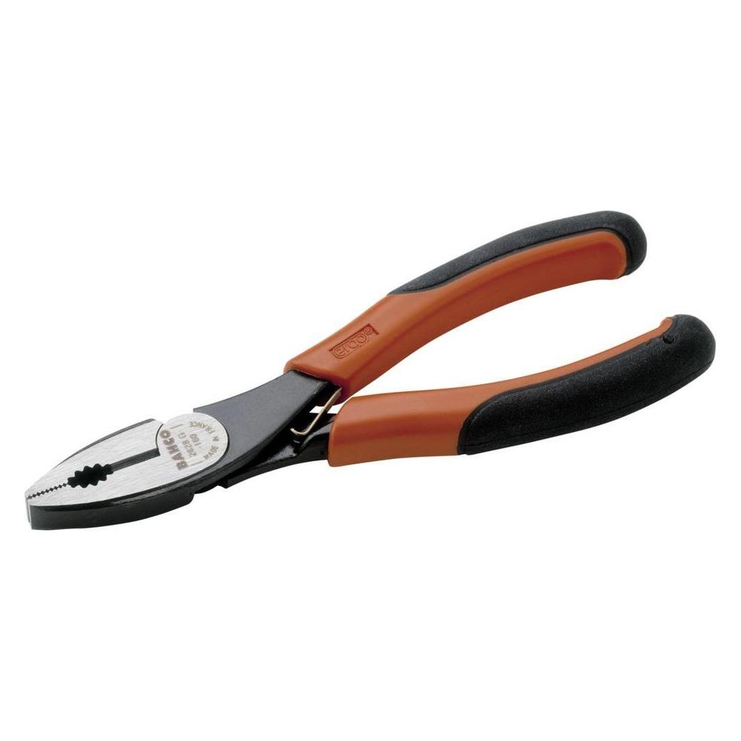 Bahco ERGO Kombizange mit Öffnungsfeder, Zwei-Komponenten-Griff, phosphatiert(180 mm) (180 mm) (2628 G-180)