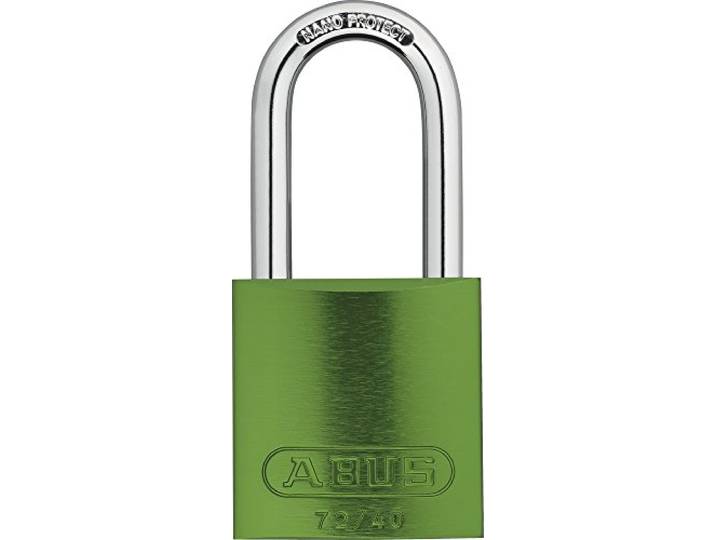 ABUS Hangslot 72/40HB40 Titalium - Hoge beugel, veiligheidsniveau 6, groen