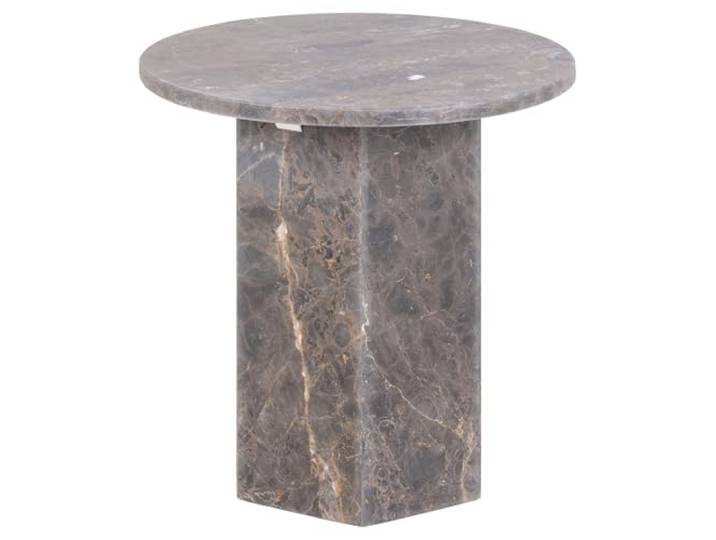 möbelando Beistelltisch >Naxos< in Braun, Marmor - 50x50cm (HxD)