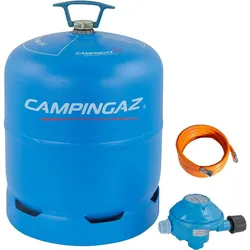 Campingaz R 907 Gasflasche - 2,75 kg Butangas mit 0,8 m Schlauch und 50 mBar Reg...