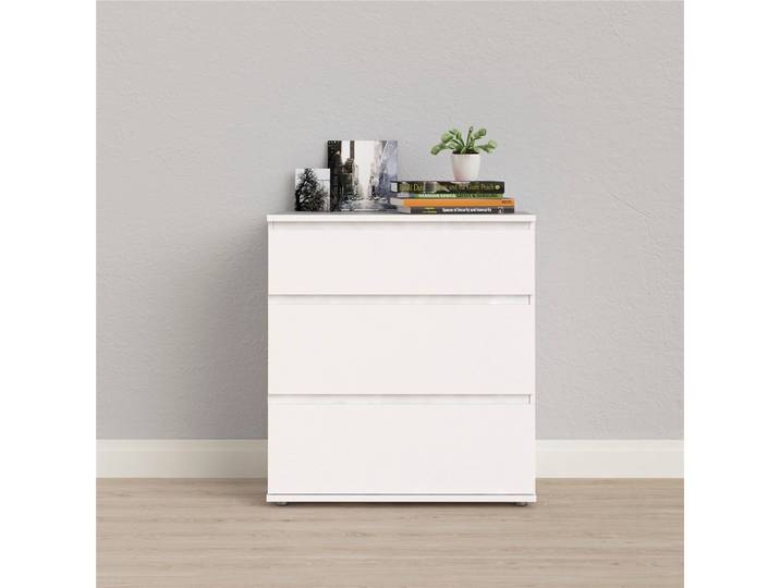 Kommode HOME AFFAIRE Nova , weiß, B:76,8cm H:83,7cm T:40cm, Holzwerkstoff, Sideboards, Schubladenkommode, Folienbeschichtung, in verschiedenen Farbvarianten, 3 Schubladen