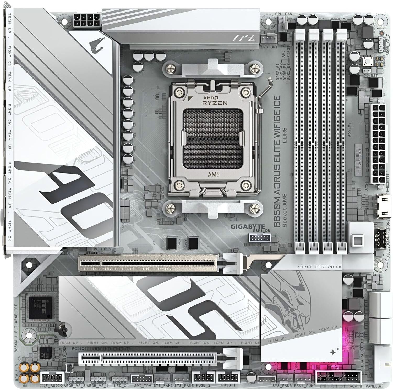 GIGABYTE B850M AORUS ELITE WIFI6E ICE – AM5   DDR5   PCIe 5.0   WiFi 7   2.5G LAN