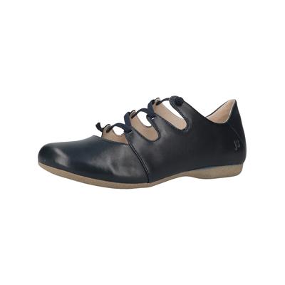 Slipper JOSEF SEIBEL "Josef Seibel Slipper Glattleder", Damen, Gr. 37, blau (ocean), Glattleder, Schuhe Slipper