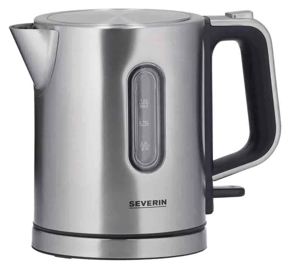 Severin WK 3401 Waterkoker, 1 liter, Grijs, Roestvrij staal