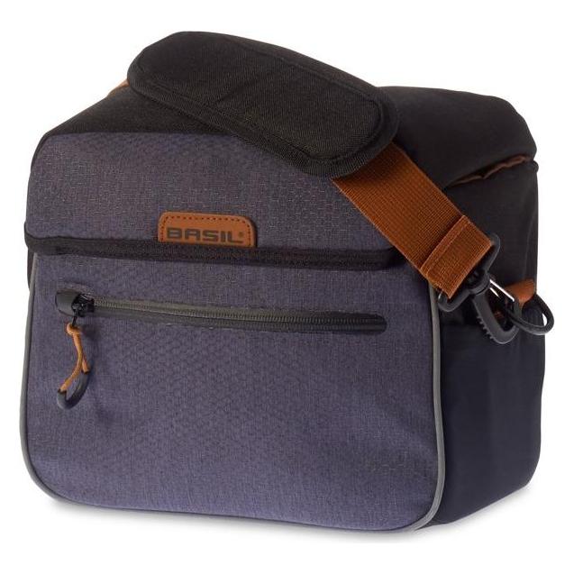 Basil Unisex x Einzelpacktasche, Black/Slate, 9 Liter (9 l, Gepäckträgertasche) (25135497)