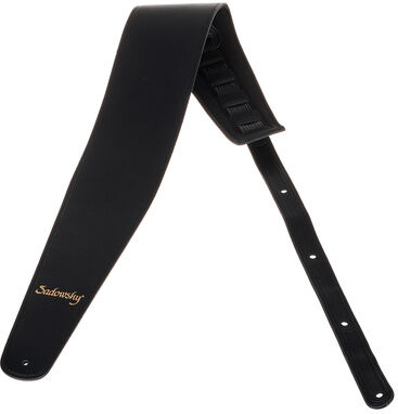Sadowsky Synthetic Leather Strap BK G P Noir