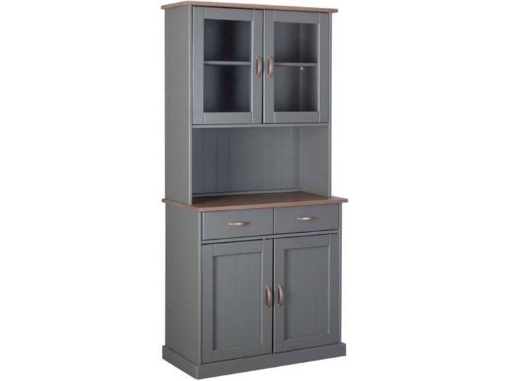 Vaisselier 4 Portes & 2 Tiroirs  Zernan  191cm Gris
