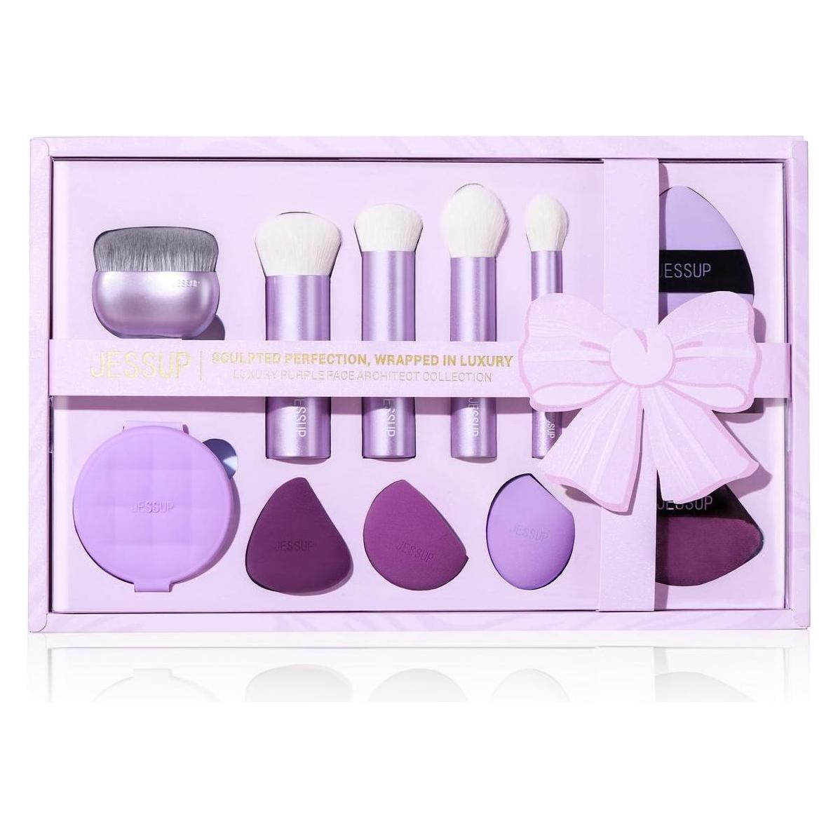 Jessup Makeup Brush Set with Face Brushes and Makeup Sponge (Set) (6976074378854)