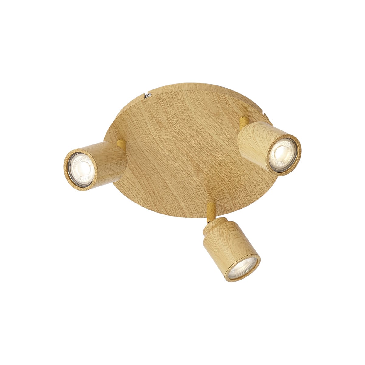 Qazqa Japandi plafondlamp met 3 verstelbare spots in hout