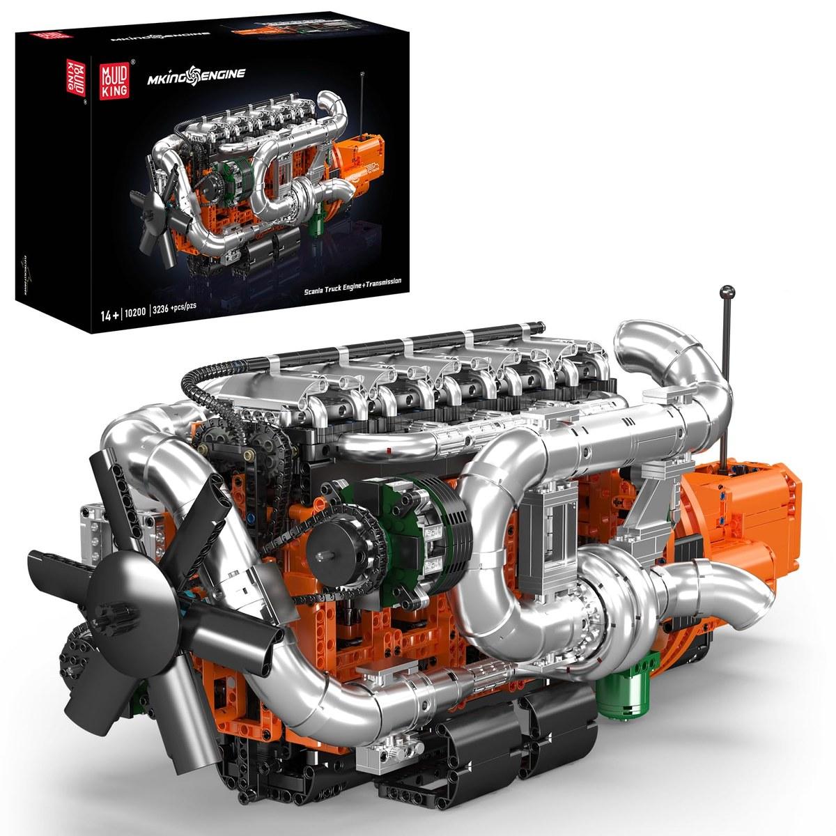 Bausatz Lkw-Motor Bausteine - Mit Elektromotor und Getriebe - Über 3070 Teile