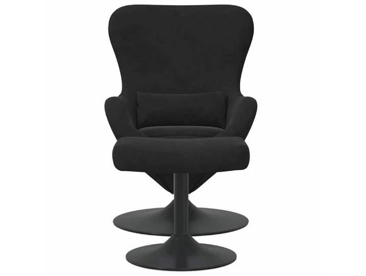 Noir CHAISE/FAUTEUIL - SARAZYJ - 63x73x90cm - Chaise Œuf - avec Pouf Noir 63x73x90cm Velours Hot40675632