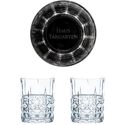 Nachtmann Game of Thrones Whiskygläser Set Haus Targaryen, 2 Whisky-Tumbler