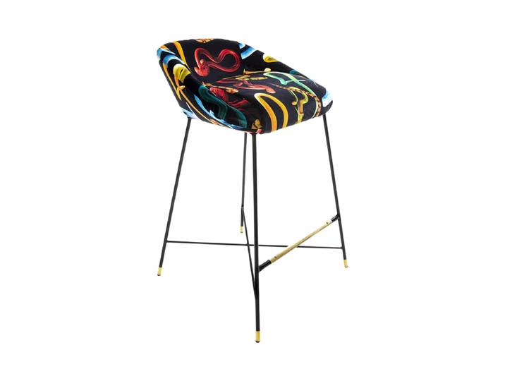 Design Barstuhl „Toiletpaper Snake“ Multicolor Seletti