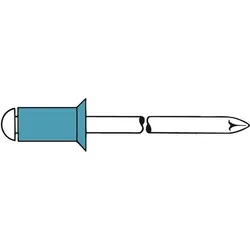 GESIPA Blindniete Edelstahl/Edelstahl - Senkkopf - 5x8 - Klemmbereich 2-4 mm