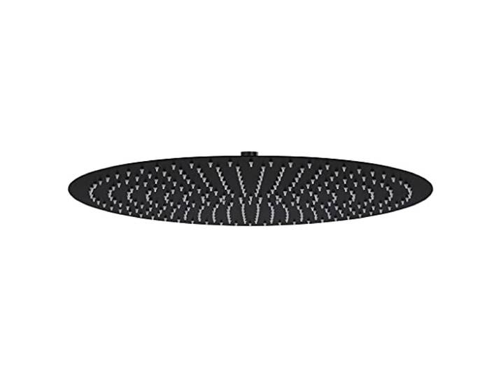 vidaXL Pomme de Douche Pluie Acier Inoxydable 50 cm Ronde Noir