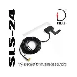Universal DAB/DAB+ Glasklebeantenne aktiv mit SMB Anschluss Dietz