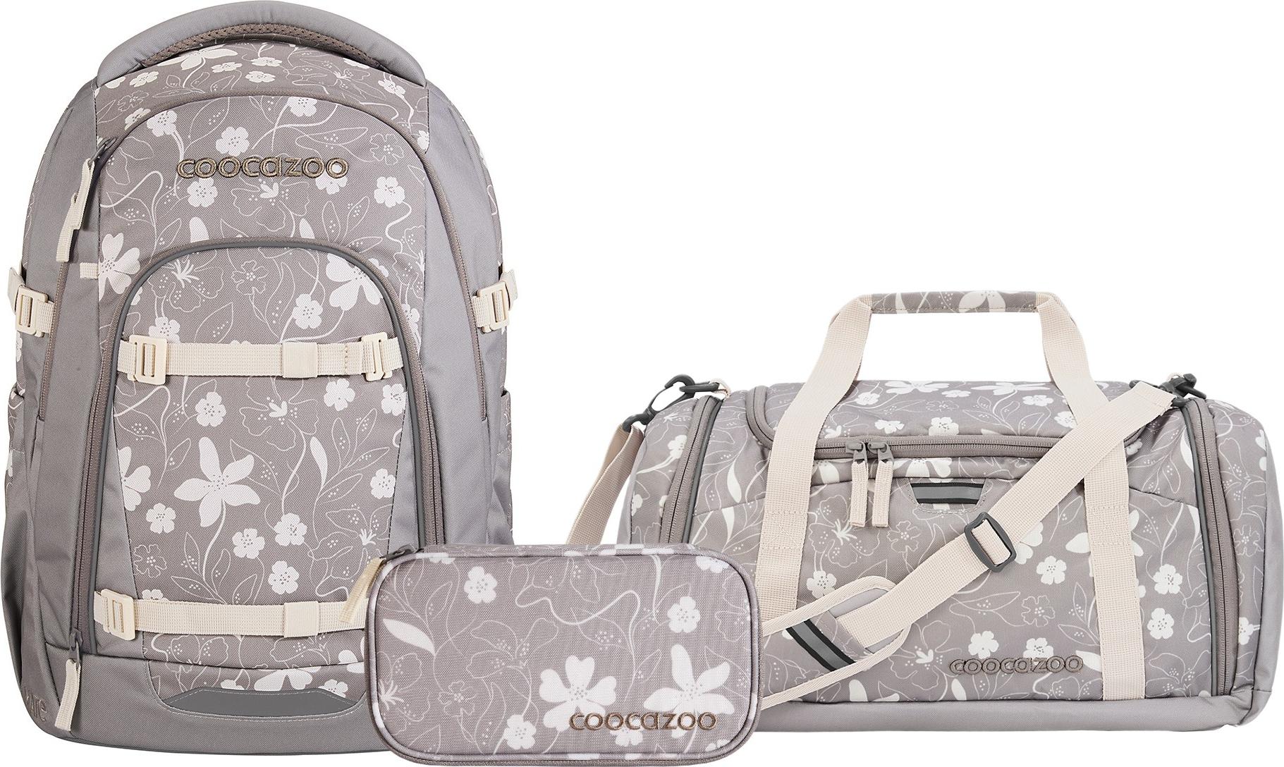 Coocazoo, Schulrucksack-Set MATE Vanilla Bloom 3-teilig