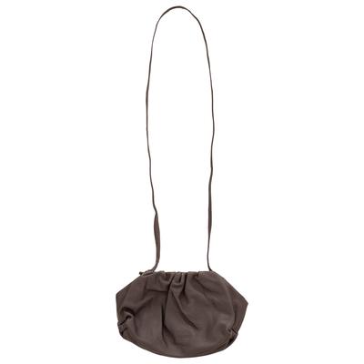 Tragetasche ZWILLINGSHERZ "City Nights", Damen, dunkelbraun, Rindsleder, Taschen, justierbares Band, softes Leder, perfekt für Abends