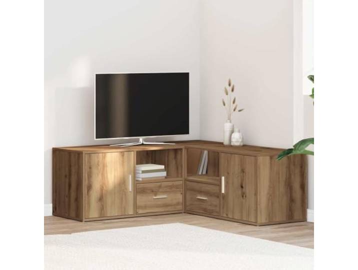 FMPGJLYH Eckregal Artisan-Eiche 200x40x45 cm Holzwerkstoff - Flexibler Eckschrank als TV-Board oder Aufbewahrungsmöbel für Wohnzimmer