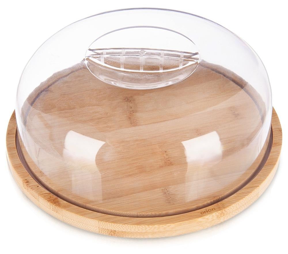 Orion Bamboe serveerplank met deksel, rond, 26 cm
