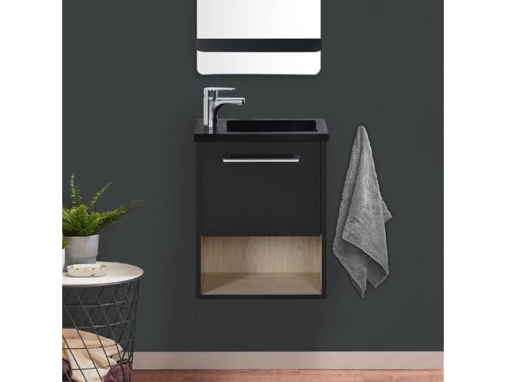 Ensemble meuble lave-mains NIKA + robinet