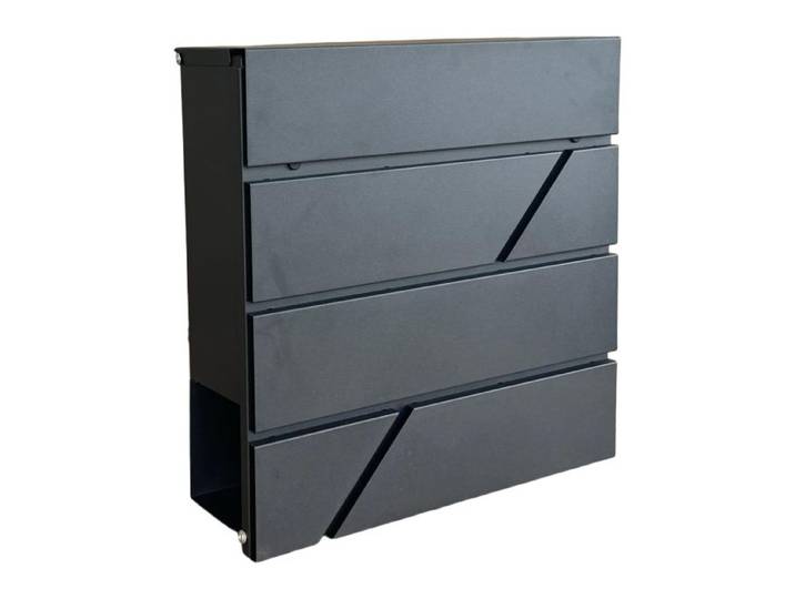 Relaxdays Metall Briefkasten mit Zeitungsfach