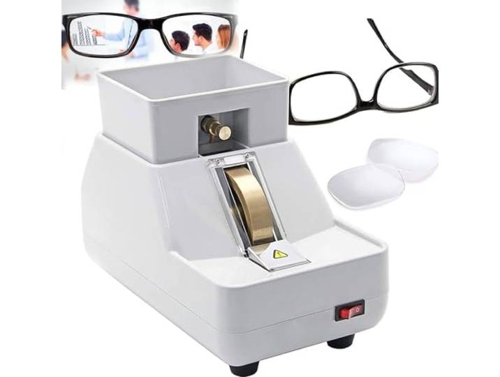 Optischer Handlinsenschleifer, 55 W, manueller Linsenschleifer mit abnehmbarem Spülbecken, 5500–6000 U/min Diamantscheibe für Glas, Harz und Stein