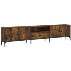 Helloshop26 - Multimedia-TV-Ständer TV-Regal Sideboard TV-Schrank Esszimmer Wohnzimmer Schlafzimmer mit Schublade geräucherte Eiche 02_0028518