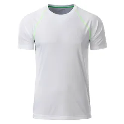 Funktions-Tshirt "JN496" - L - white/bright-green