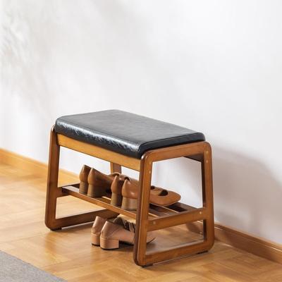 No 2 Tier Wooden Entryway Bench