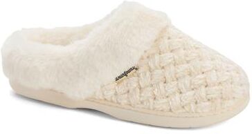Women's Claire Cable Knit Chenille Clog by Dearfoams in Cream (Size S M)