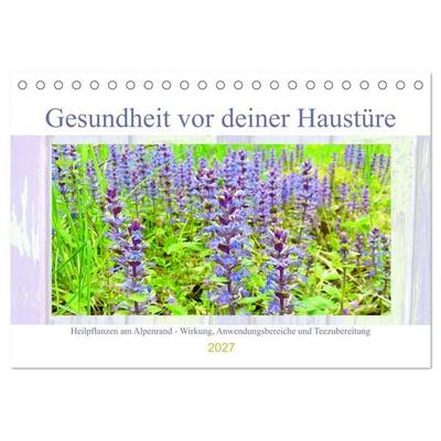 Gesundheit vor deiner Haustüre - Heilpflanzen am Alpenrand - Wirkung, Anwendungsbereiche und Teezubereitung (Tischkalender 2027 DIN A5 quer), CALVENDO