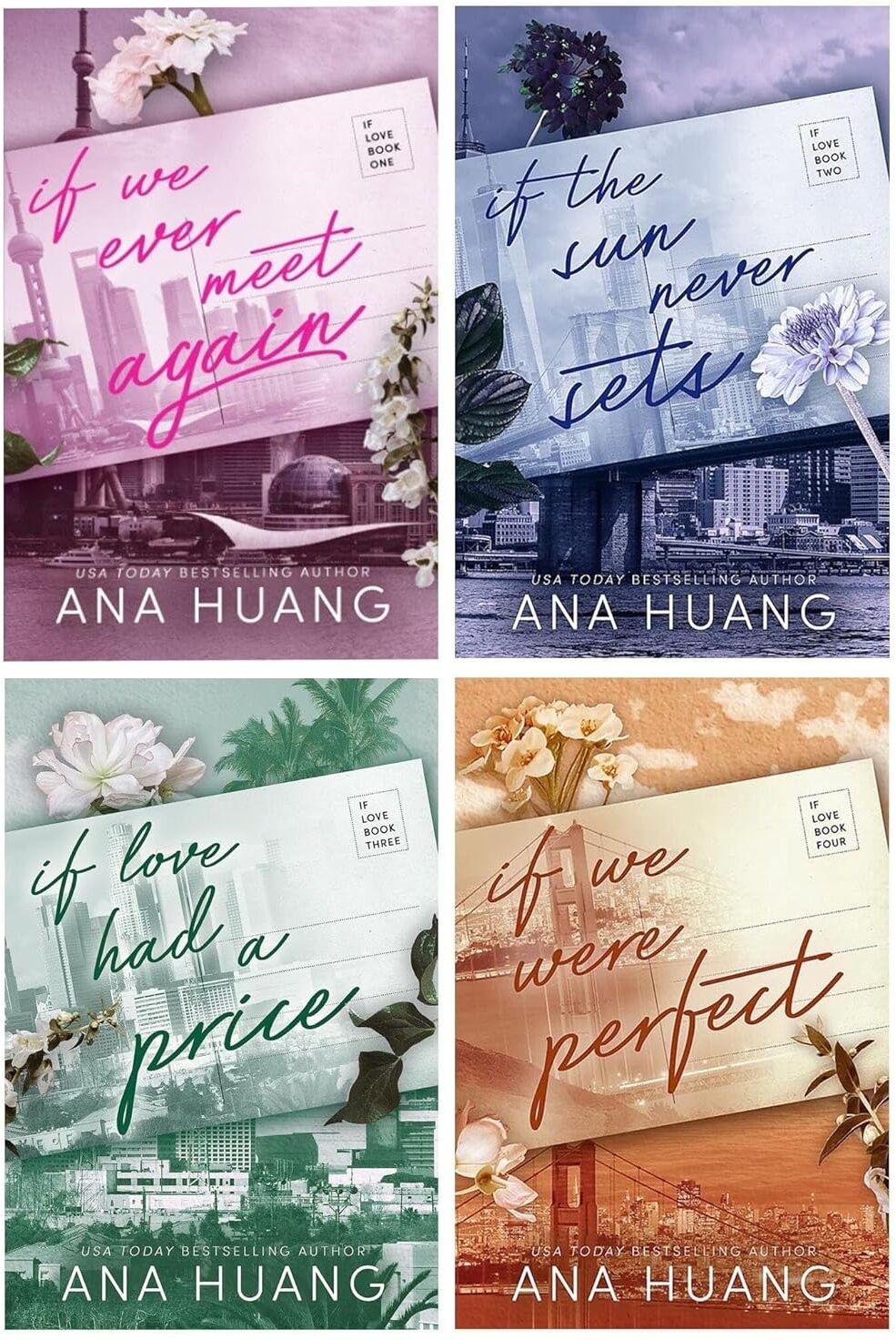 Piatkus If Love Series by Ana Huang 4 Book Paperback Collection Set - If We Ever Meet Again, If the Sun Never Sets, If Love Had a Price, If We Were Perfect