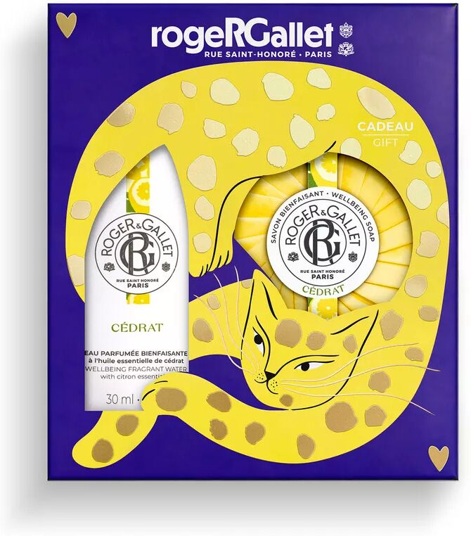 Roger & Gallet - Geschenkset Eau Parfumée Wohltuend Zeder 30ml und Seife 100g, Set