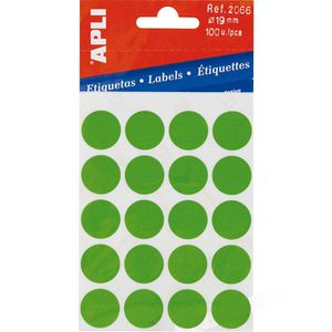 APLI 2066 grün 19mm Markierungspunkte