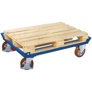 VARIOfit Paletten-Fahrgestell sw-870.315, 1010 x 810 mm, PU-Rollen, Tragkraft 1800 kg