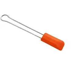 Schneider - Stielschaber Silikon klein orange, 210 mm lang, mit Edelstahlstiel