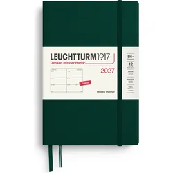 Leuchtturm 1917 Wochenplaner Hardcover 2027 EN B6+, dunkelgrün