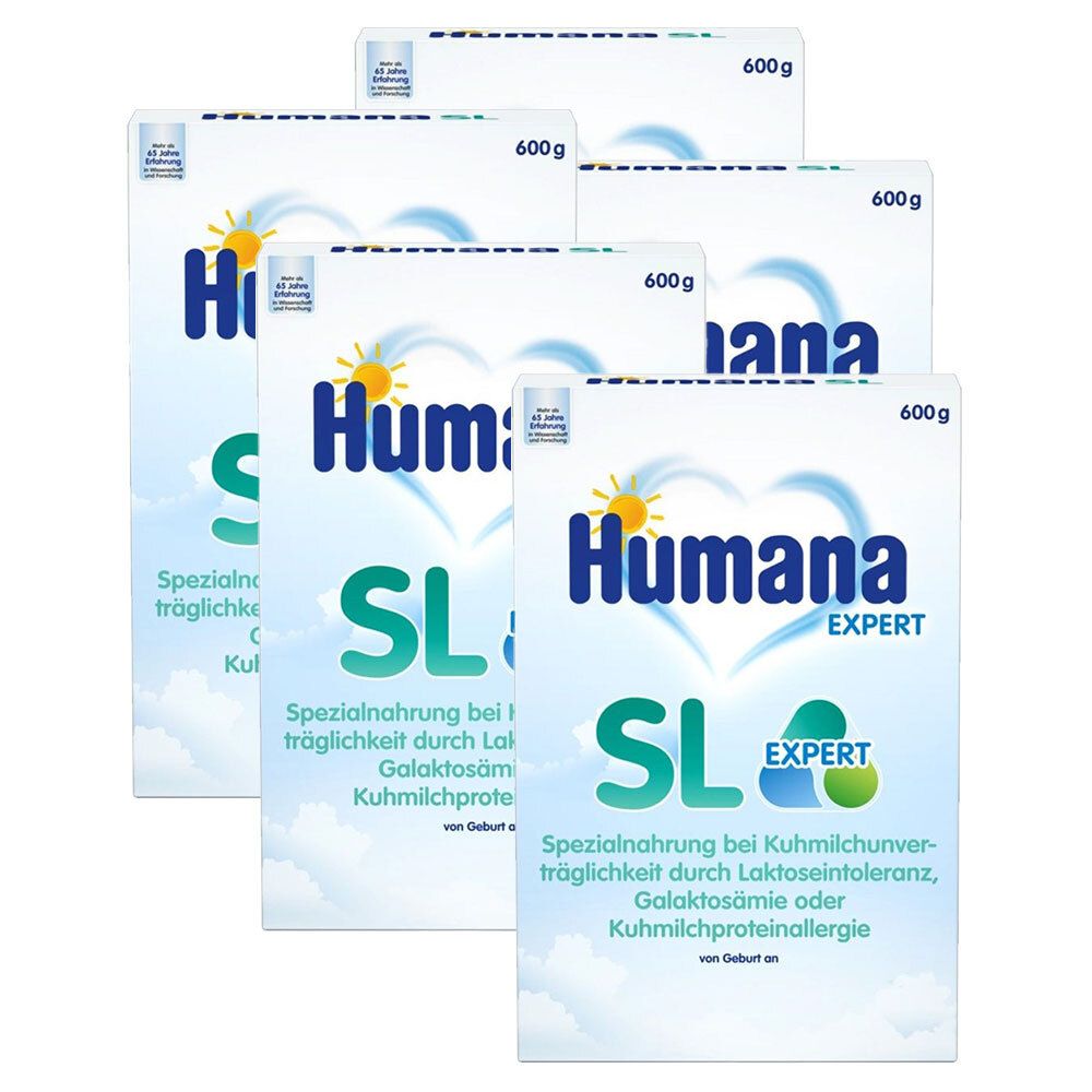 5x Humana SL Expert Spezialnahrung Pulver FS 5x2x300 g