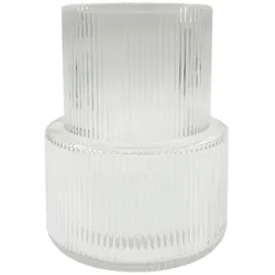 Vase Stripes 21 cm Glas Transparent Klar M (Medium)