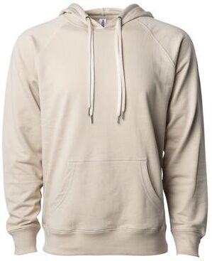 Independent Trading Co. SS1000 Icon Lightweight Loopback Terry Hooded Sweatshirt in Sand size 3XL   Cotton/Polyester Blend
